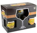 lhev KASTEEL Gift Set (4x33 cl, Tripel / Donker) + sklenice