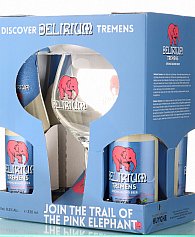 lhev DELIRIUM Tremens Box (4x33 cl) + sklenice